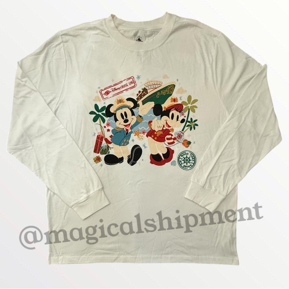 Disney Cruise Line (DCL) Captain Mickey & Minnie Christmas Long Sleeve Shirt